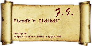 Ficsór Ildikó névjegykártya