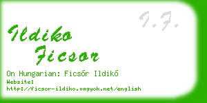 ildiko ficsor business card