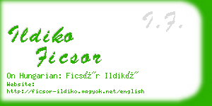 ildiko ficsor business card